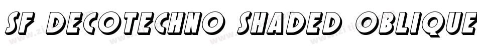 SF DecoTechno Shaded Oblique字体转换